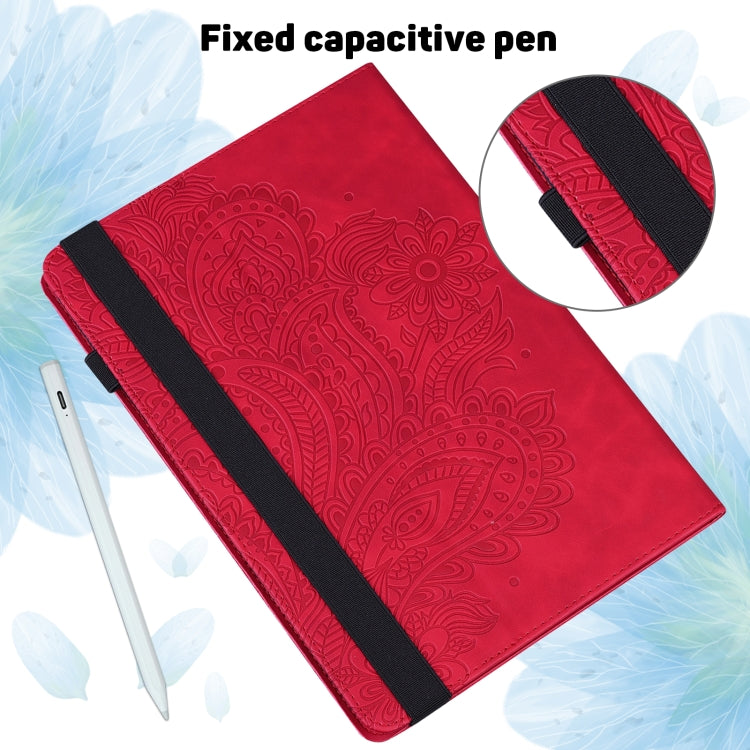 For Xiaomi Pad 5 Pro / Pad 5 Peacock Embossed Pattern TPU + PU Horizontal Flip Leather Case with Holder & Card Slots & Wallet & Sleep / Wake-up Function
