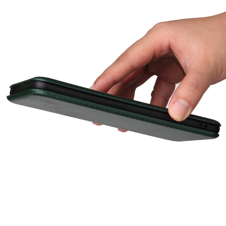 Carbon Fiber Texture Horizontal Flip TPU + PC + PU Leather Case with Card Slot For OPPO Realme GT Master