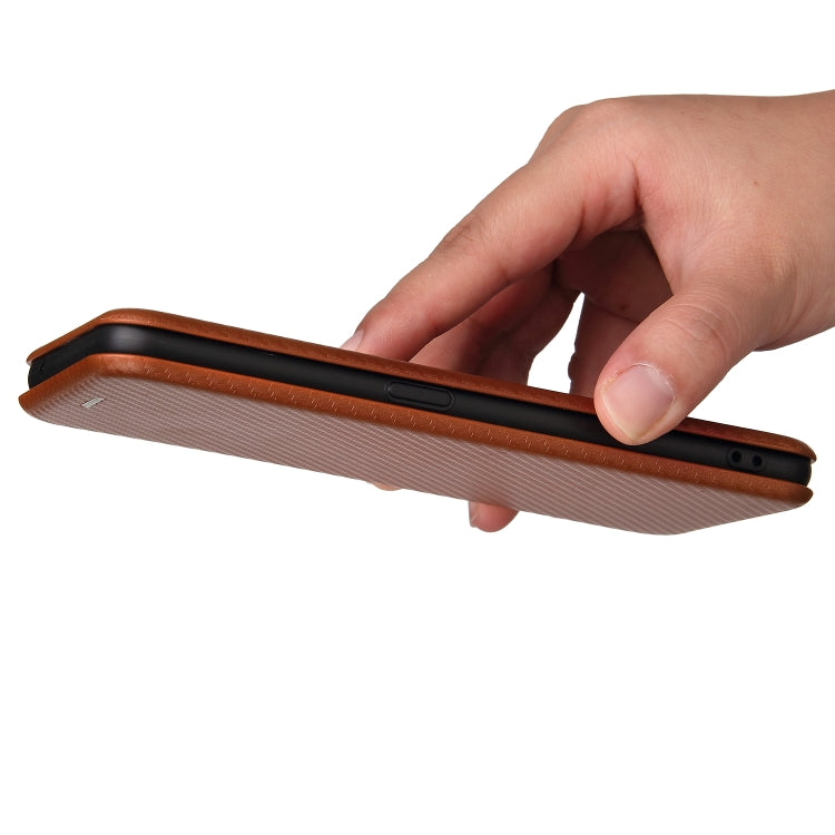 Carbon Fiber Texture Horizontal Flip TPU + PC + PU Leather Case with Card Slot For OPPO Realme GT Master