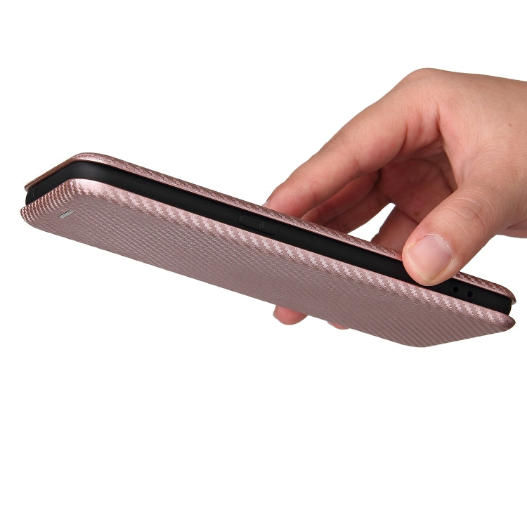 Carbon Fiber Texture Horizontal Flip TPU + PC + PU Leather Case with Card Slot For OPPO Reno6 Z