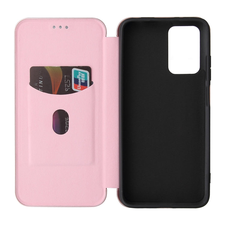 Carbon Fiber Texture Horizontal Flip TPU + PC + PU Leather Case with Card Slot For Xiaomi Redmi 10
