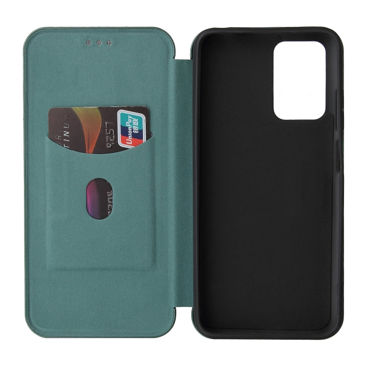 Carbon Fiber Texture Horizontal Flip TPU + PC + PU Leather Case with Card Slot For Xiaomi Redmi 10