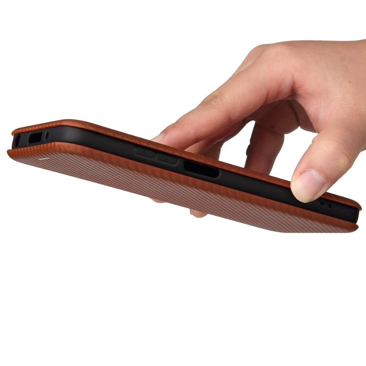 Carbon Fiber Texture Horizontal Flip TPU + PC + PU Leather Case with Card Slot For Xiaomi Redmi 10