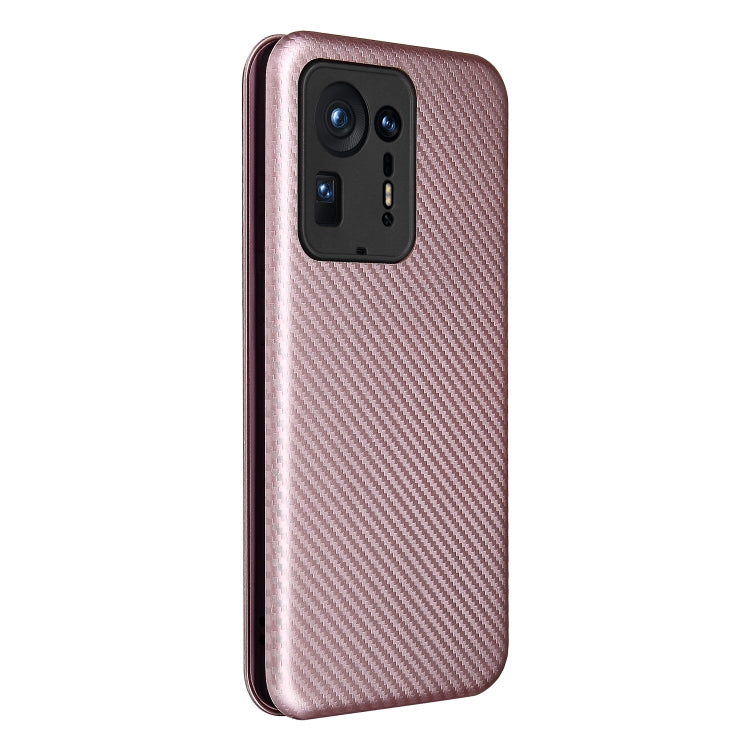 Carbon Fiber Texture Horizontal Flip TPU + PC + PU Leather Case with Card Slot For Xiaomi Mix 4