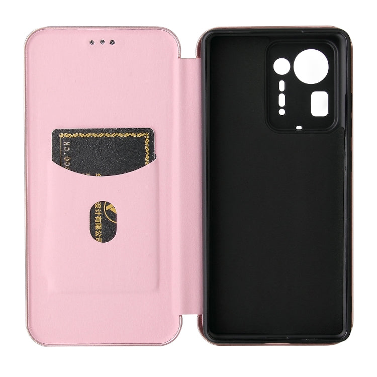 Carbon Fiber Texture Horizontal Flip TPU + PC + PU Leather Case with Card Slot For Xiaomi Mix 4