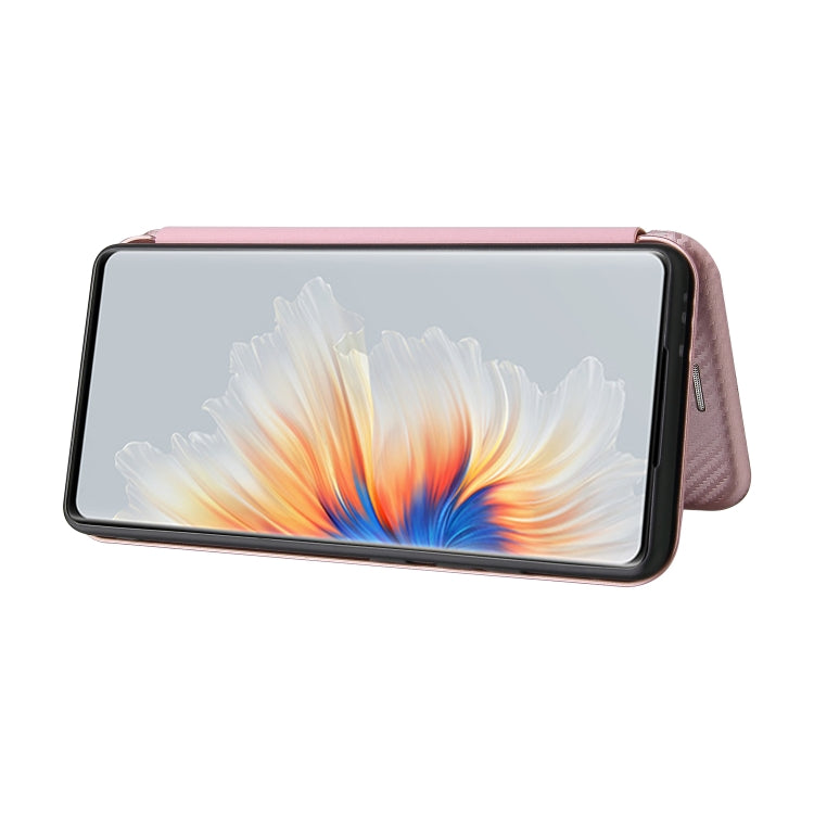 Carbon Fiber Texture Horizontal Flip TPU + PC + PU Leather Case with Card Slot For Xiaomi Mix 4