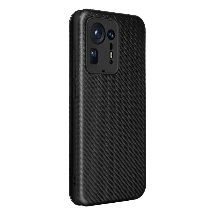 Carbon Fiber Texture Horizontal Flip TPU + PC + PU Leather Case with Card Slot For Xiaomi Mix 4
