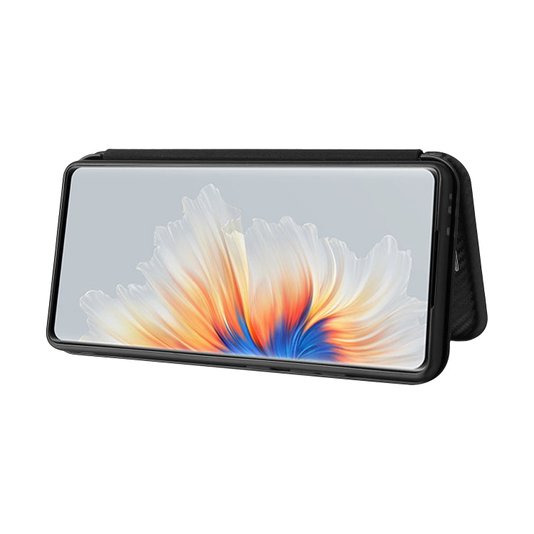 Carbon Fiber Texture Horizontal Flip TPU + PC + PU Leather Case with Card Slot For Xiaomi Mix 4