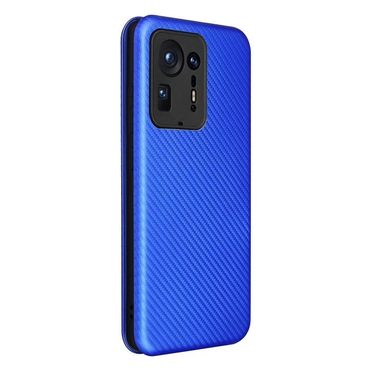 Carbon Fiber Texture Horizontal Flip TPU + PC + PU Leather Case with Card Slot For Xiaomi Mix 4