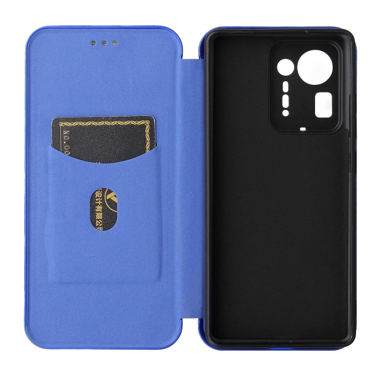 Carbon Fiber Texture Horizontal Flip TPU + PC + PU Leather Case with Card Slot For Xiaomi Mix 4