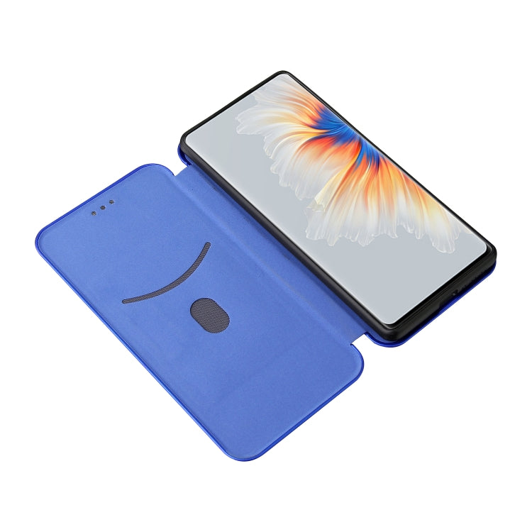 Carbon Fiber Texture Horizontal Flip TPU + PC + PU Leather Case with Card Slot For Xiaomi Mix 4
