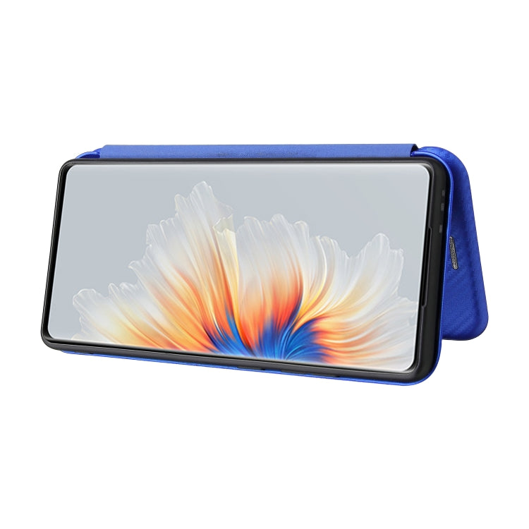 Carbon Fiber Texture Horizontal Flip TPU + PC + PU Leather Case with Card Slot For Xiaomi Mix 4