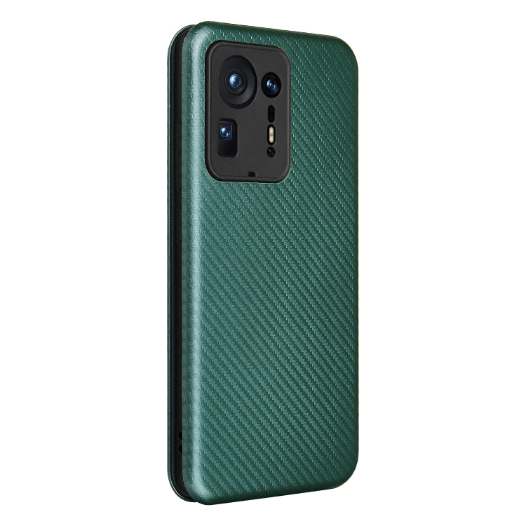 Carbon Fiber Texture Horizontal Flip TPU + PC + PU Leather Case with Card Slot For Xiaomi Mix 4