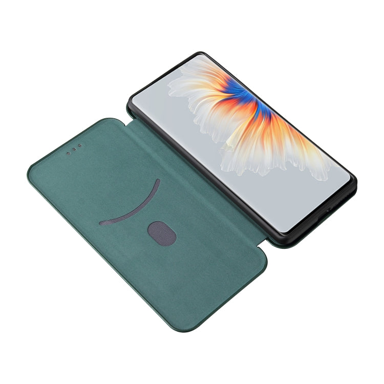 Carbon Fiber Texture Horizontal Flip TPU + PC + PU Leather Case with Card Slot For Xiaomi Mix 4