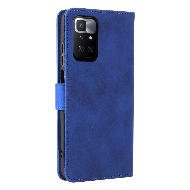 Solid Color Skin Feel Magnetic Buckle Horizontal Flip Calf Texture PU Leather Case with Holder & Card Slots & Wallet For Xiaomi Redmi 10