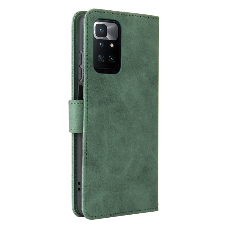Solid Color Skin Feel Magnetic Buckle Horizontal Flip Calf Texture PU Leather Case with Holder & Card Slots & Wallet For Xiaomi Redmi 10