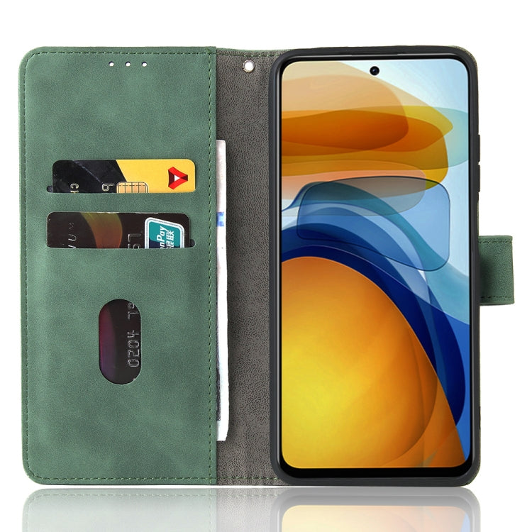 Solid Color Skin Feel Magnetic Buckle Horizontal Flip Calf Texture PU Leather Case with Holder & Card Slots & Wallet For Xiaomi Redmi 10