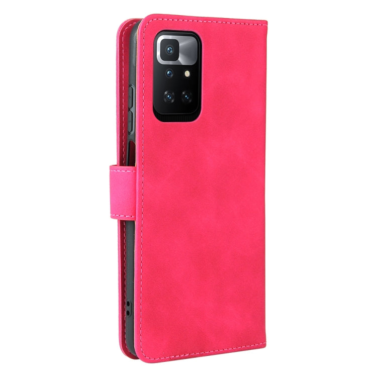 Solid Color Skin Feel Magnetic Buckle Horizontal Flip Calf Texture PU Leather Case with Holder & Card Slots & Wallet For Xiaomi Redmi 10
