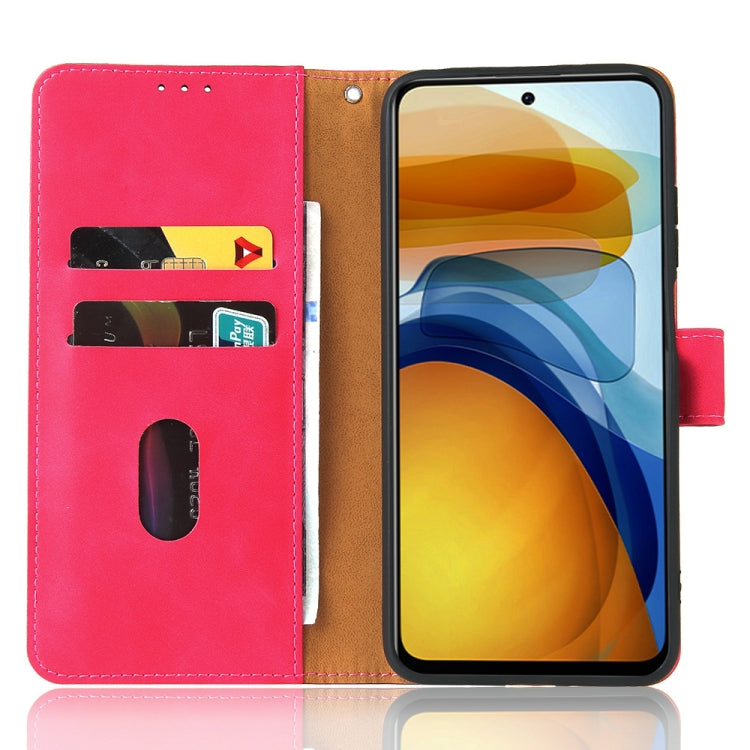 Solid Color Skin Feel Magnetic Buckle Horizontal Flip Calf Texture PU Leather Case with Holder & Card Slots & Wallet For Xiaomi Redmi 10