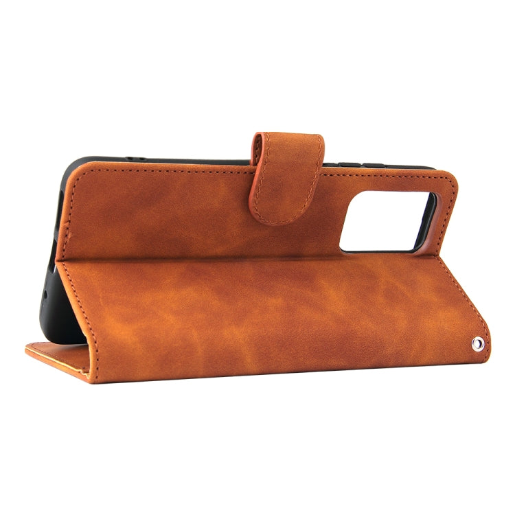 Solid Color Skin Feel Magnetic Buckle Horizontal Flip Calf Texture PU Leather Case with Holder & Card Slots & Wallet For Xiaomi Redmi 10