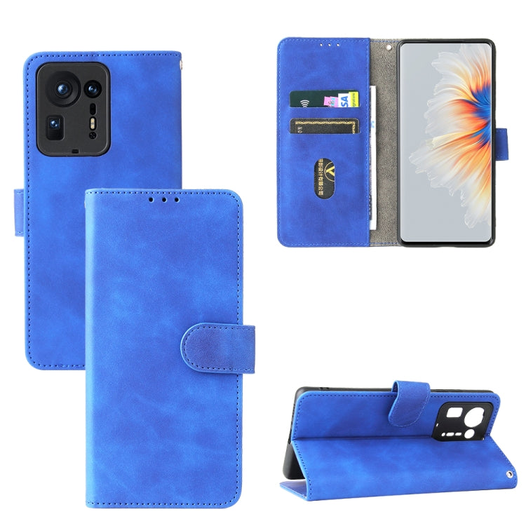 Solid Color Skin Feel Magnetic Buckle Horizontal Flip Calf Texture PU Leather Case with Holder & Card Slots & Wallet For Xiaomi Mix 4