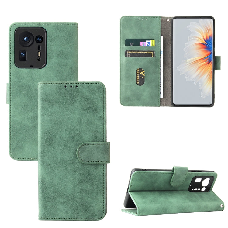 Solid Color Skin Feel Magnetic Buckle Horizontal Flip Calf Texture PU Leather Case with Holder & Card Slots & Wallet For Xiaomi Mix 4