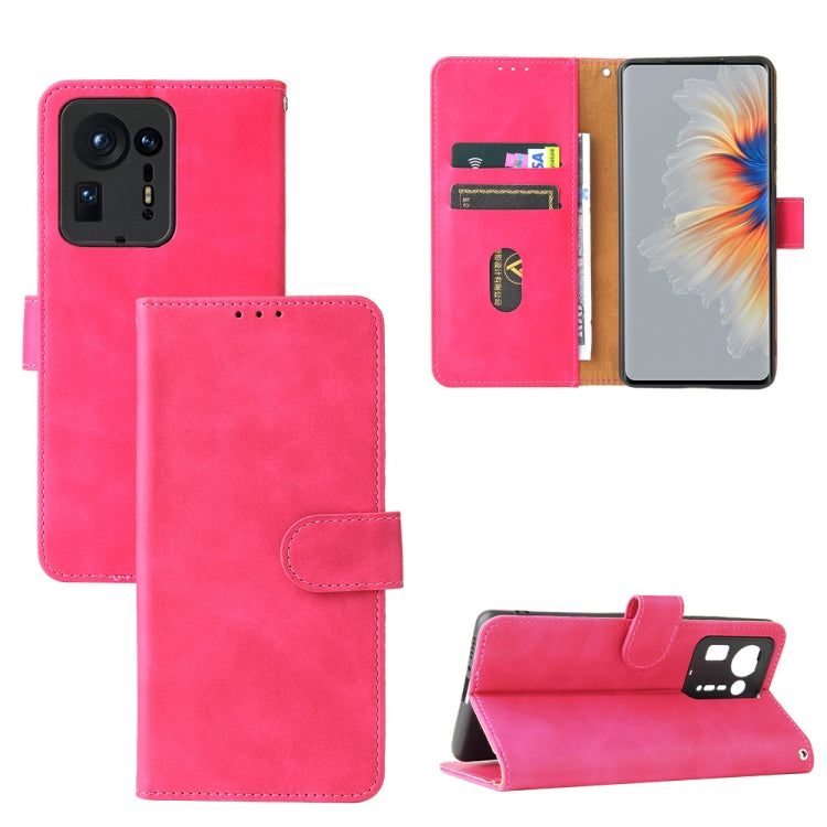 Solid Color Skin Feel Magnetic Buckle Horizontal Flip Calf Texture PU Leather Case with Holder & Card Slots & Wallet For Xiaomi Mix 4