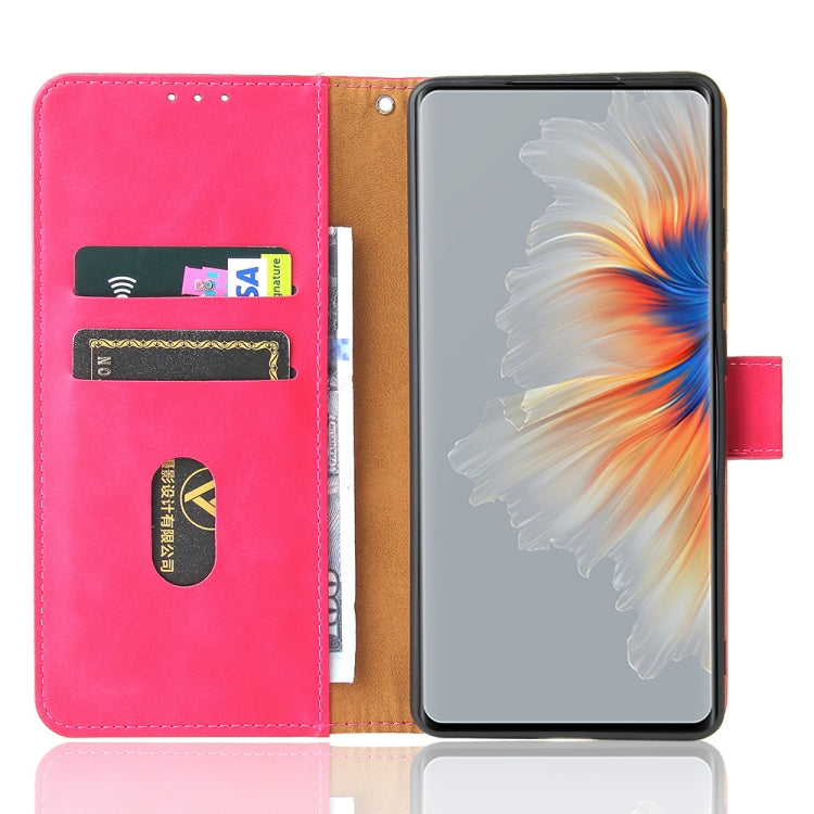 Solid Color Skin Feel Magnetic Buckle Horizontal Flip Calf Texture PU Leather Case with Holder & Card Slots & Wallet For Xiaomi Mix 4