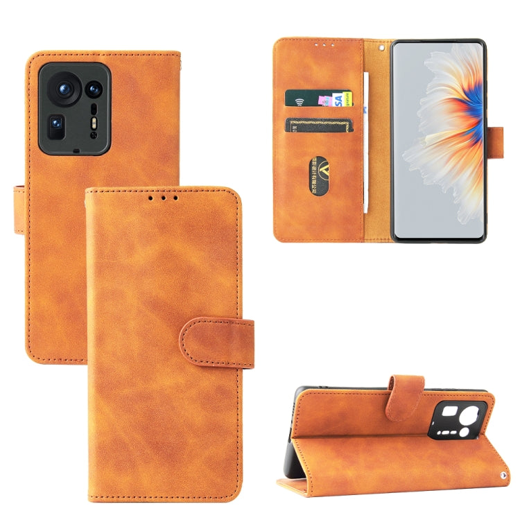 Solid Color Skin Feel Magnetic Buckle Horizontal Flip Calf Texture PU Leather Case with Holder & Card Slots & Wallet For Xiaomi Mix 4