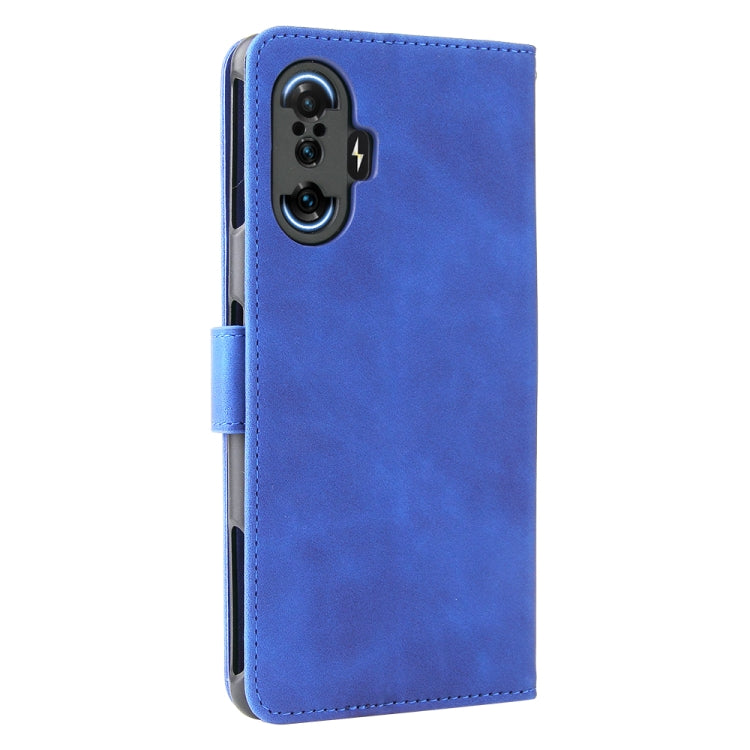 Solid Color Skin Feel Magnetic Buckle Horizontal Flip Calf Texture PU Leather Case with Holder & Card Slots & Wallet For Xiaomi Poco F3 GT / Redmi K40 Gaming
