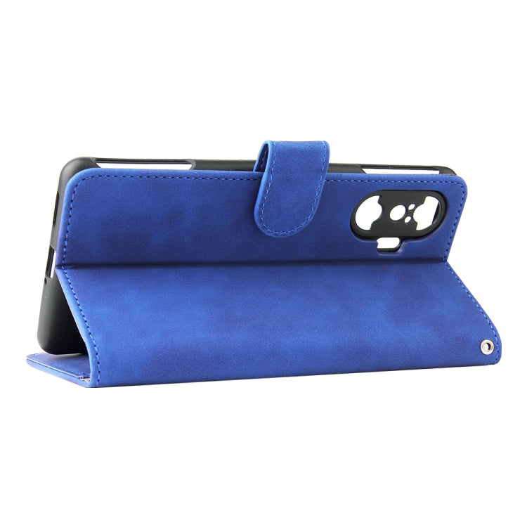 Solid Color Skin Feel Magnetic Buckle Horizontal Flip Calf Texture PU Leather Case with Holder & Card Slots & Wallet For Xiaomi Poco F3 GT / Redmi K40 Gaming