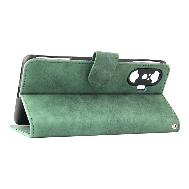 Solid Color Skin Feel Magnetic Buckle Horizontal Flip Calf Texture PU Leather Case with Holder & Card Slots & Wallet For Xiaomi Poco F3 GT / Redmi K40 Gaming