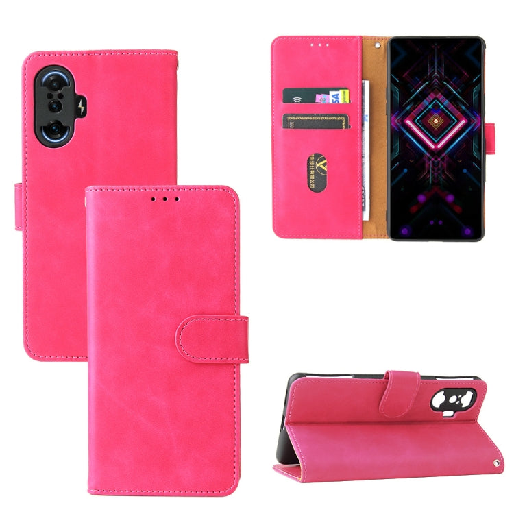 Solid Color Skin Feel Magnetic Buckle Horizontal Flip Calf Texture PU Leather Case with Holder & Card Slots & Wallet For Xiaomi Poco F3 GT / Redmi K40 Gaming