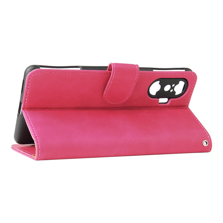 Solid Color Skin Feel Magnetic Buckle Horizontal Flip Calf Texture PU Leather Case with Holder & Card Slots & Wallet For Xiaomi Poco F3 GT / Redmi K40 Gaming