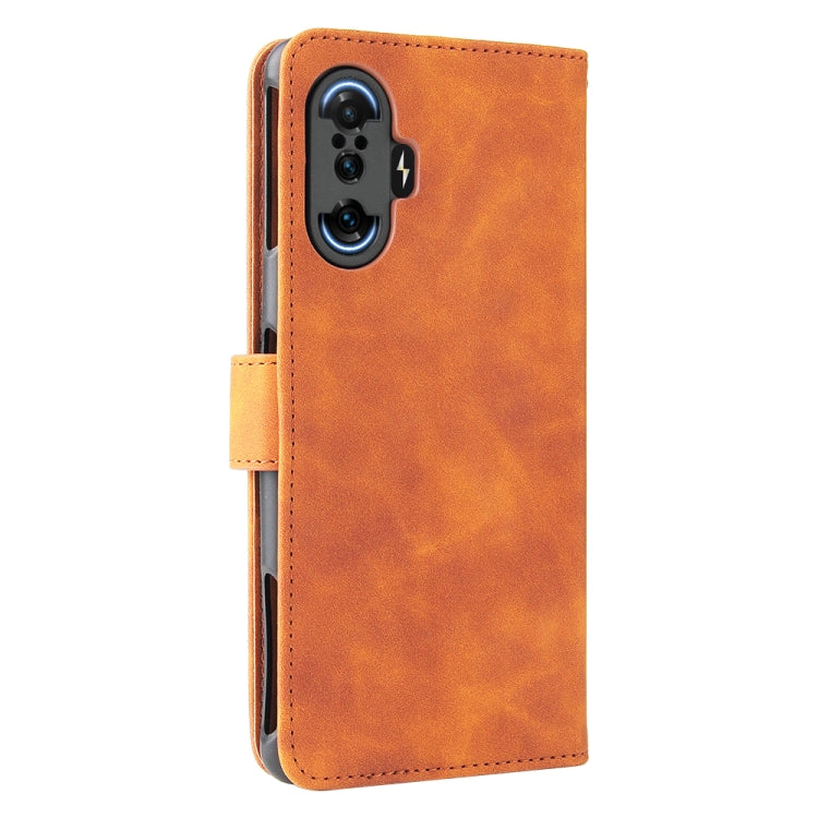 Solid Color Skin Feel Magnetic Buckle Horizontal Flip Calf Texture PU Leather Case with Holder & Card Slots & Wallet For Xiaomi Poco F3 GT / Redmi K40 Gaming