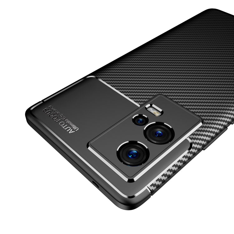 For vivo iQOO 8 Pro Carbon Fiber Texture Shockproof TPU Case