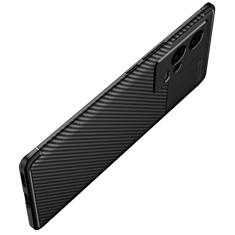 For vivo iQOO 8 Pro Carbon Fiber Texture Shockproof TPU Case