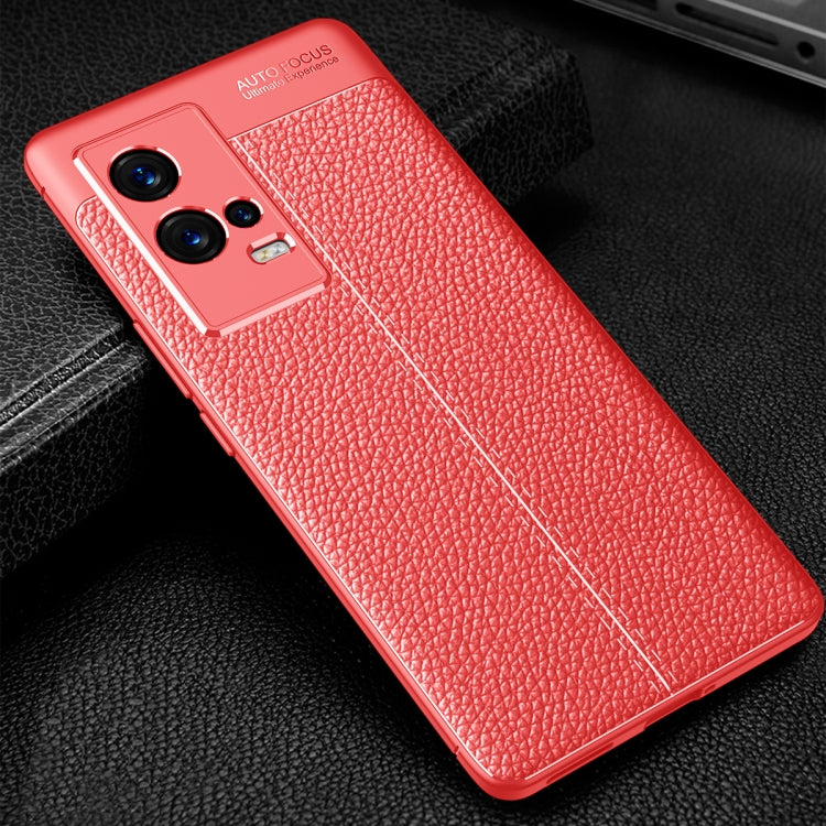 For vivo iQOO 8 Pro Litchi Texture TPU Shockproof Case