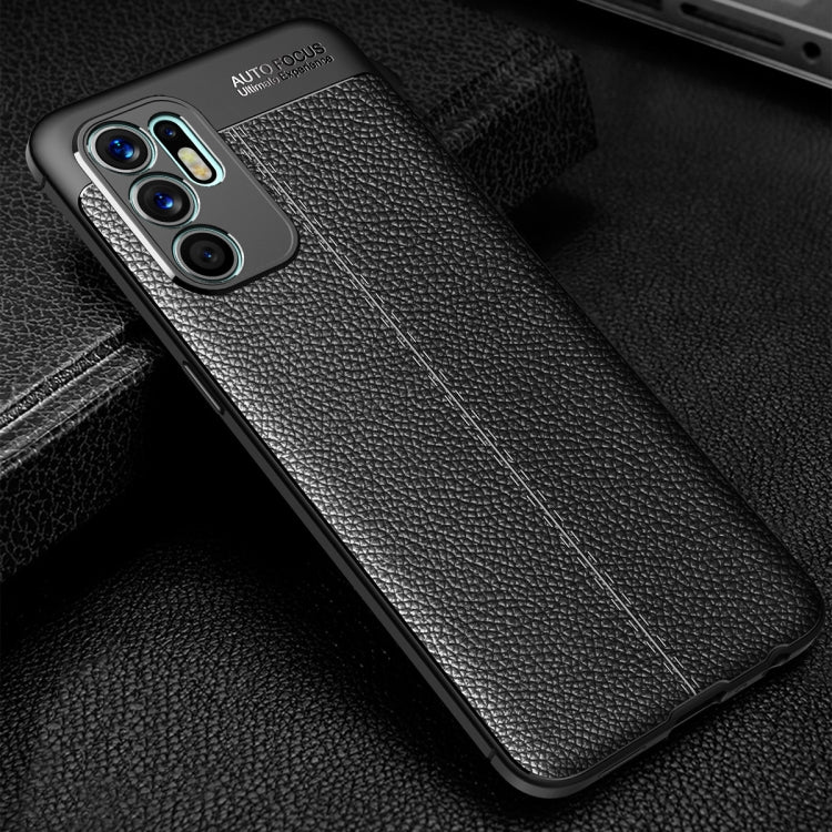 For OPPO Reno6 4G (Indonesia) Litchi Texture TPU Shockproof Case