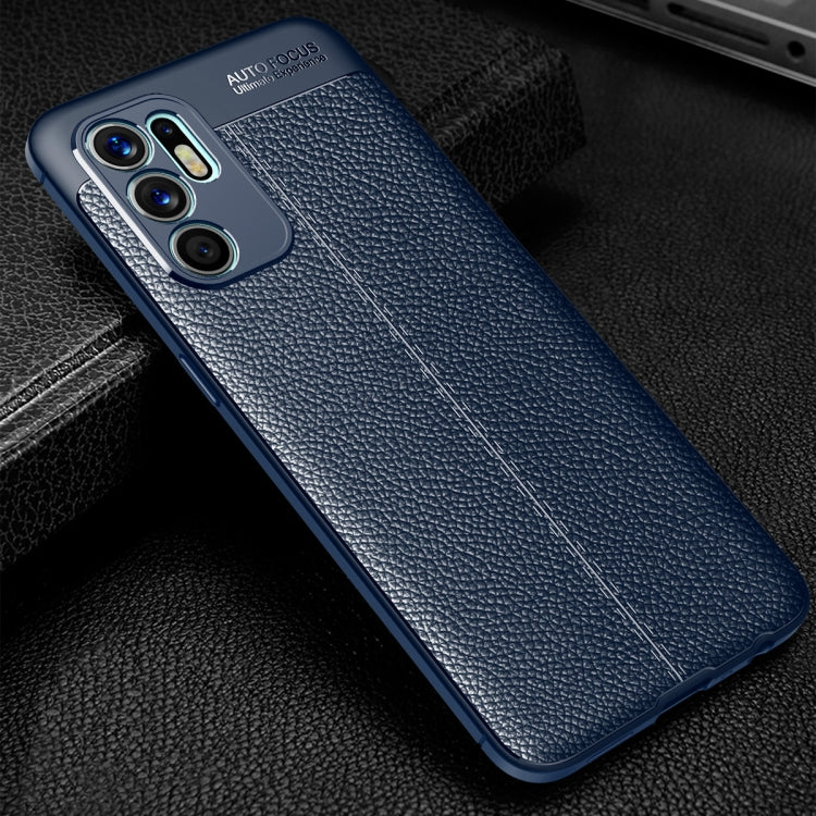 For OPPO Reno6 4G (Indonesia) Litchi Texture TPU Shockproof Case