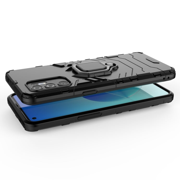 For OPPO Reno6 4G PC + TPU Shockproof Protective Case with Magnetic Ring Holder