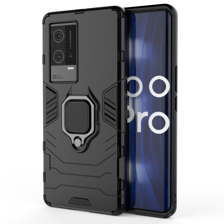 For vivo iQOO 8 Pro PC + TPU Shockproof Protective Case with Magnetic Ring Holder