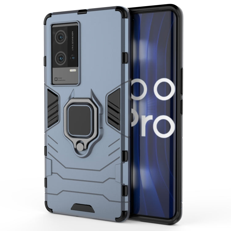 For vivo iQOO 8 Pro PC + TPU Shockproof Protective Case with Magnetic Ring Holder