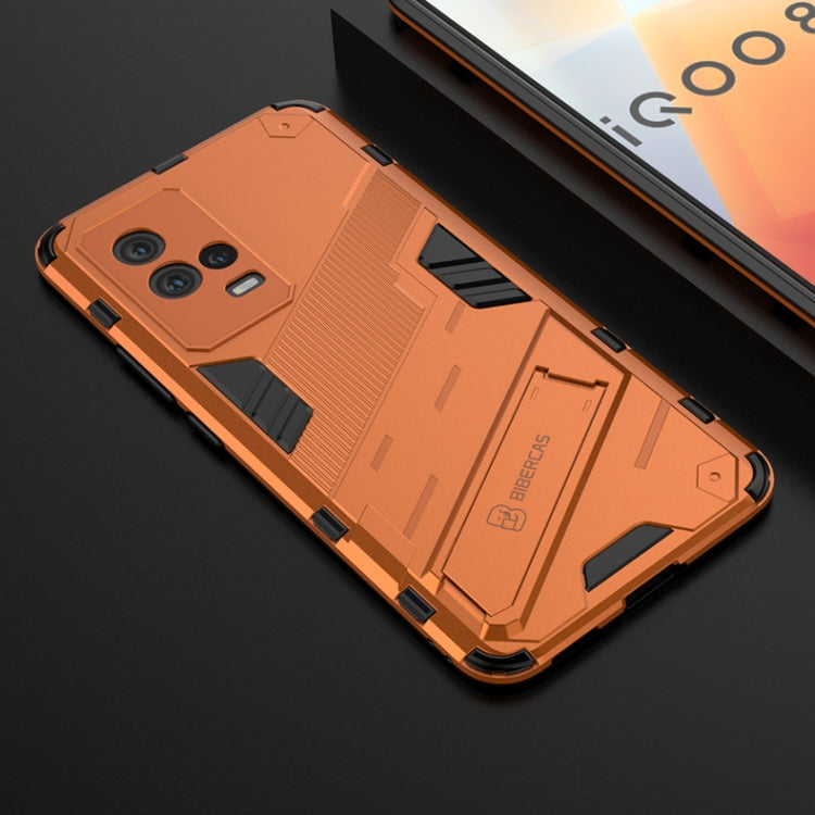 For vivo iQOO 8 Punk Armor 2 in 1 PC + TPU Shockproof Case with Invisible Holder