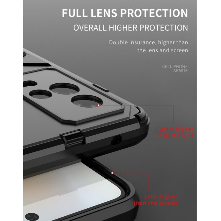 For vivo iQOO 8 Punk Armor 2 in 1 PC + TPU Shockproof Case with Invisible Holder