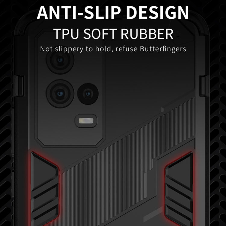 For vivo iQOO 8 Punk Armor 2 in 1 PC + TPU Shockproof Case with Invisible Holder