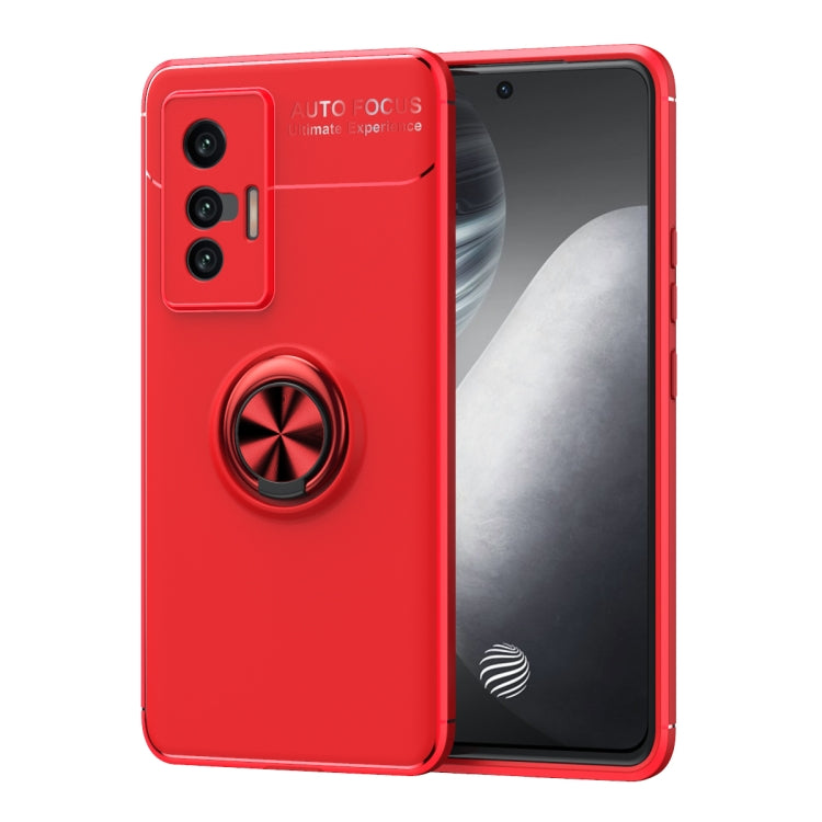 For vivo X70 Metal Ring Holder 360 Degree Rotating TPU Case