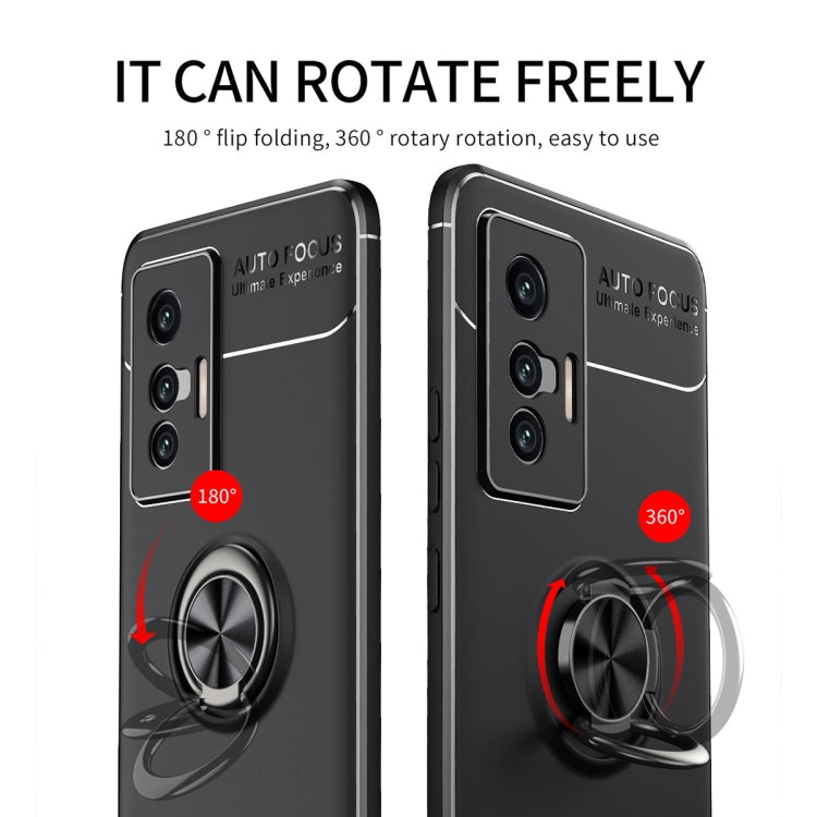 For vivo X70 Metal Ring Holder 360 Degree Rotating TPU Case