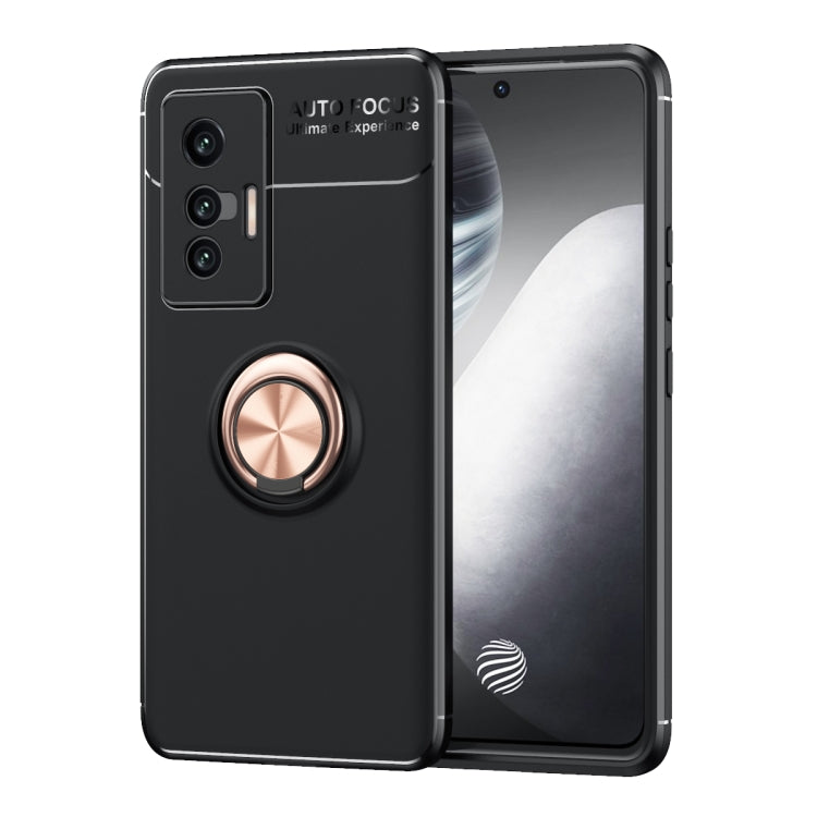 For vivo X70 Metal Ring Holder 360 Degree Rotating TPU Case