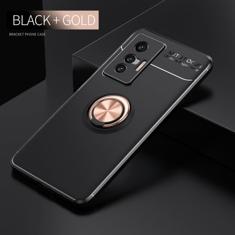 For vivo X70 Metal Ring Holder 360 Degree Rotating TPU Case